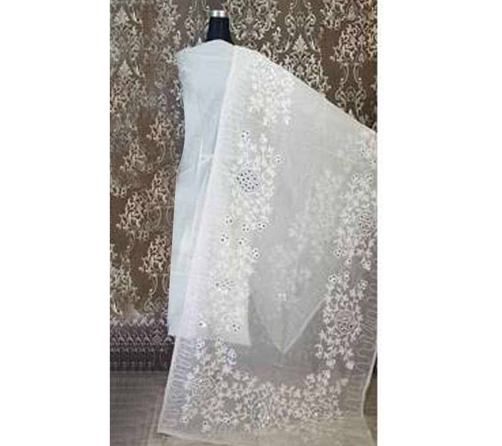 Indian Unstitched Benarasi Three Piece