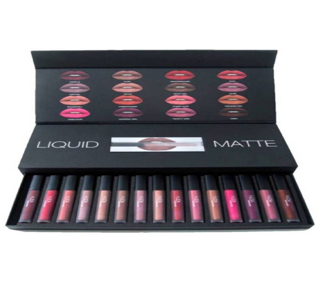 Huda Beauty Liquid Matte Lipstick Set- 16pcs(China)