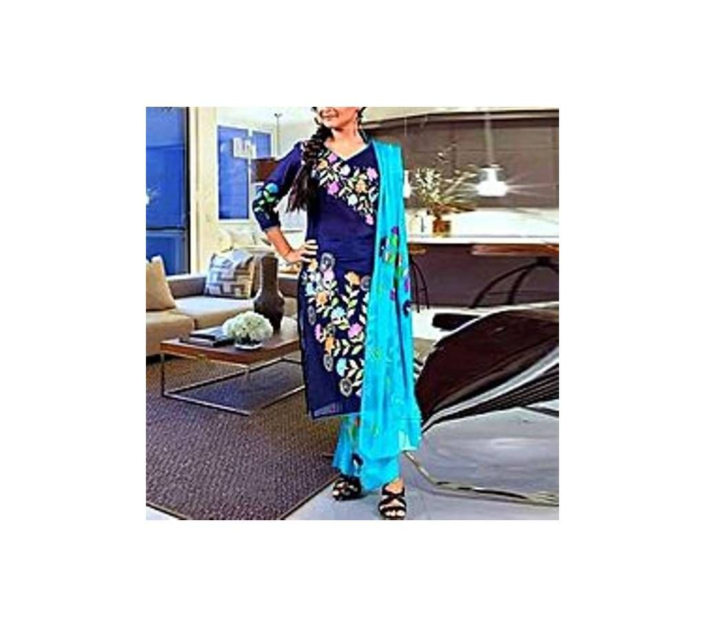 Unstitched Multi-color Cotton Salwar Kameez for Women