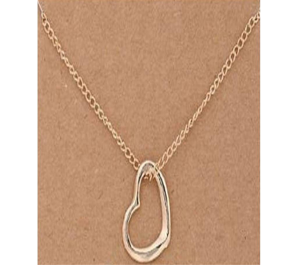 I Love You Necklaces & Pendants Fashion New Gold Silver Color Heart Lucky Collarbone Maxi Necklace Women