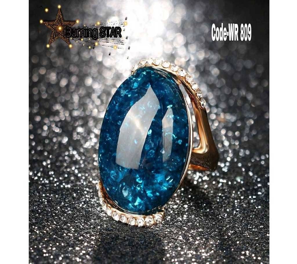 Blue Crystal Ring for Women