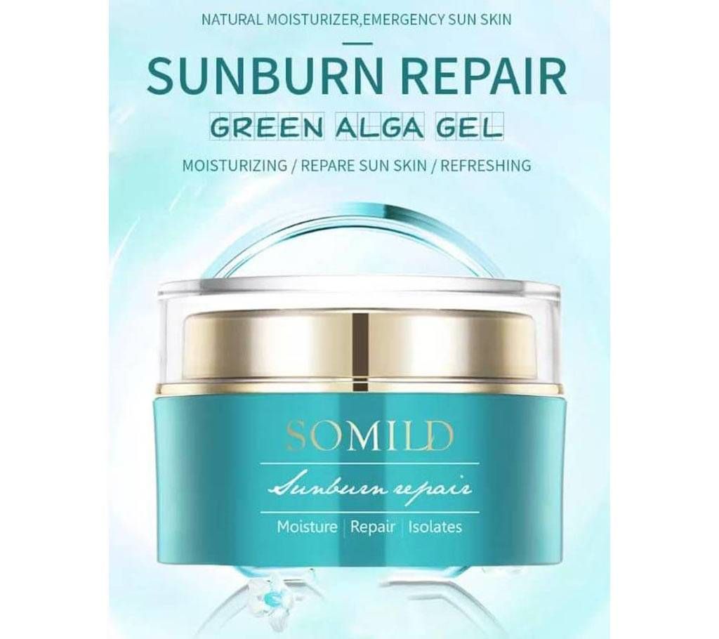SOMILD Green Algae Sunburn Repair Gel Sunscreen Face Cream Moisturizer After Sun Repair Whitening Cream Natural Ingredients 120g China