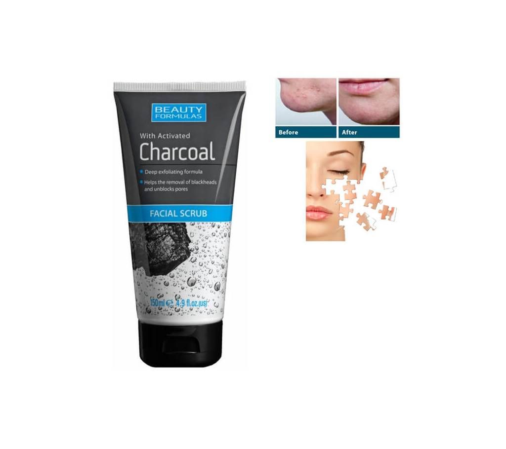 Beauty Formulas Charcoal Facial Scrub - UK