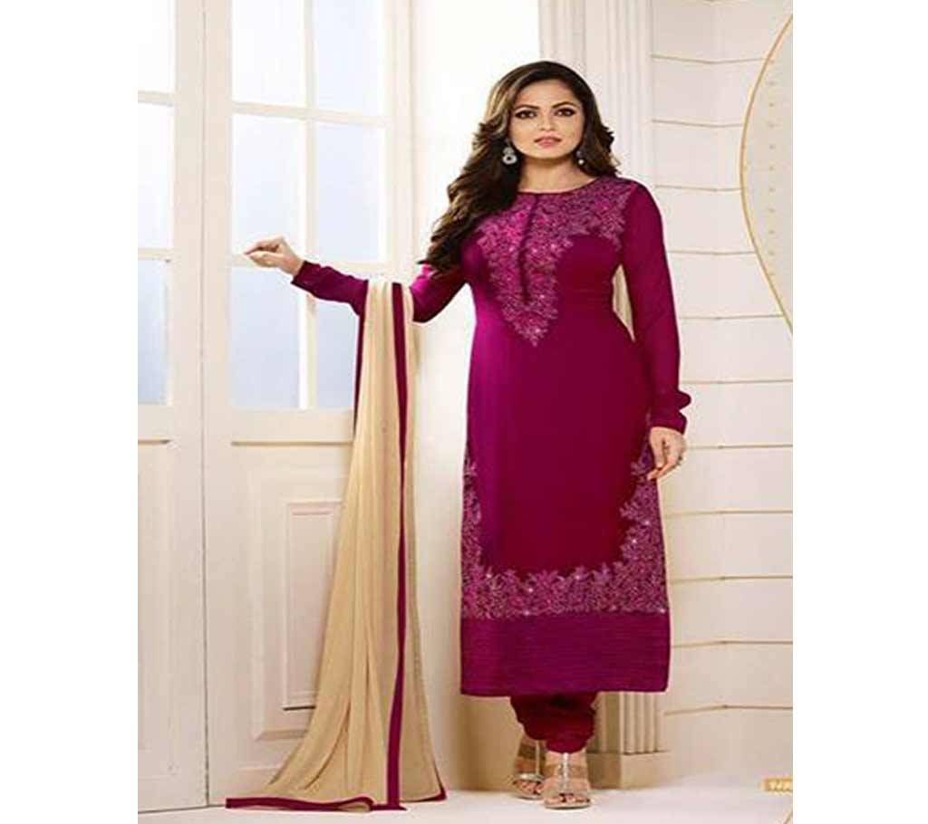 Unstitched Gorgeous Embroidery Georgette Kamiz - Copy