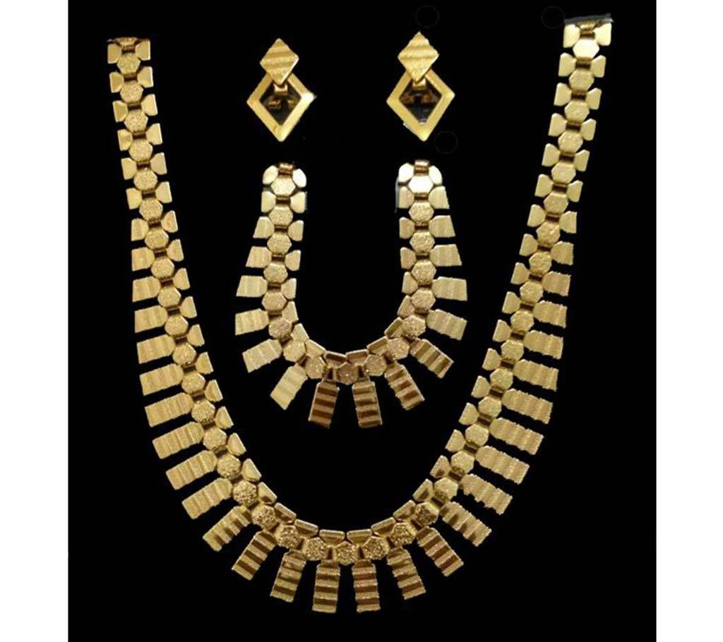 High Quality IPG Gold Plated Egyptian Necklace set with Earring and Bracelet.