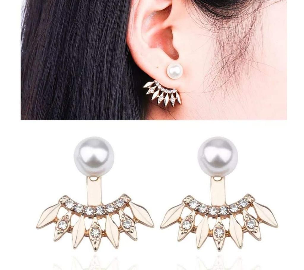 New front and rear crystal earrings