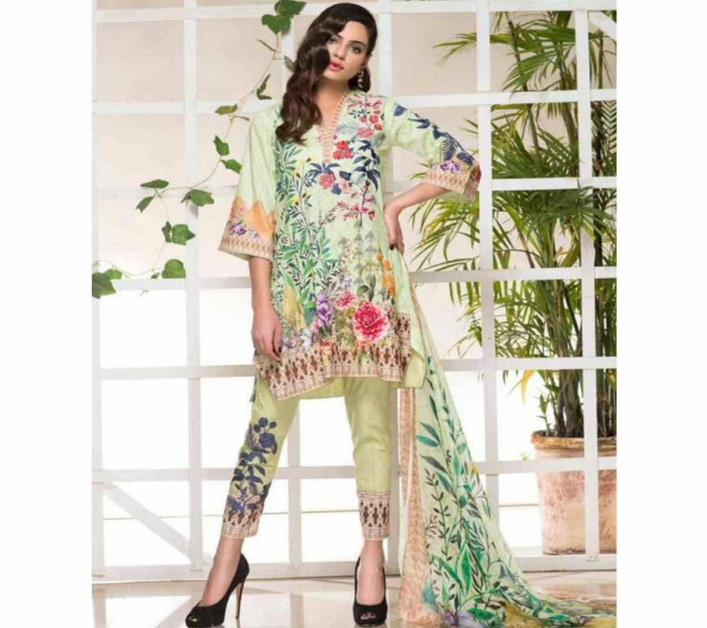 JOHRA Prime Tea Green JH 144 Unstitched Three Piece - Copy