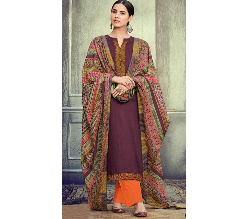 Mumtaz Kapas Embroidery Three Piece - 707