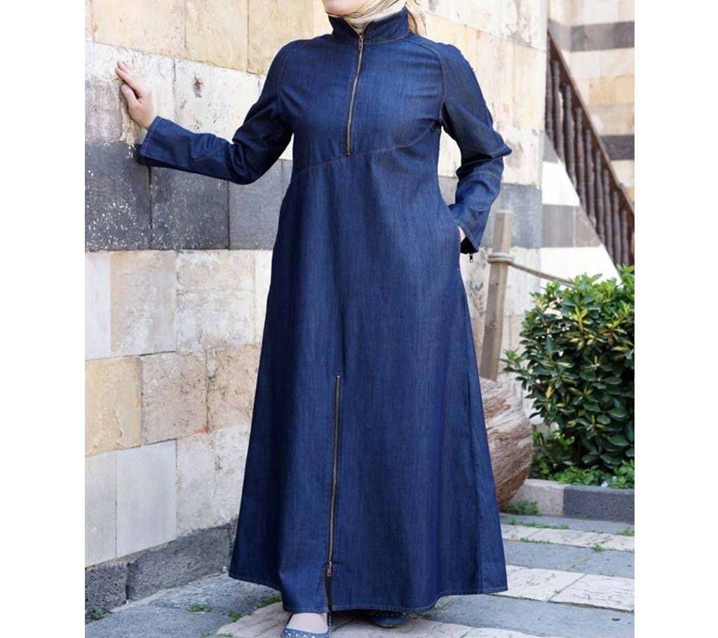 Blue Soft Jeans Borka For Woman