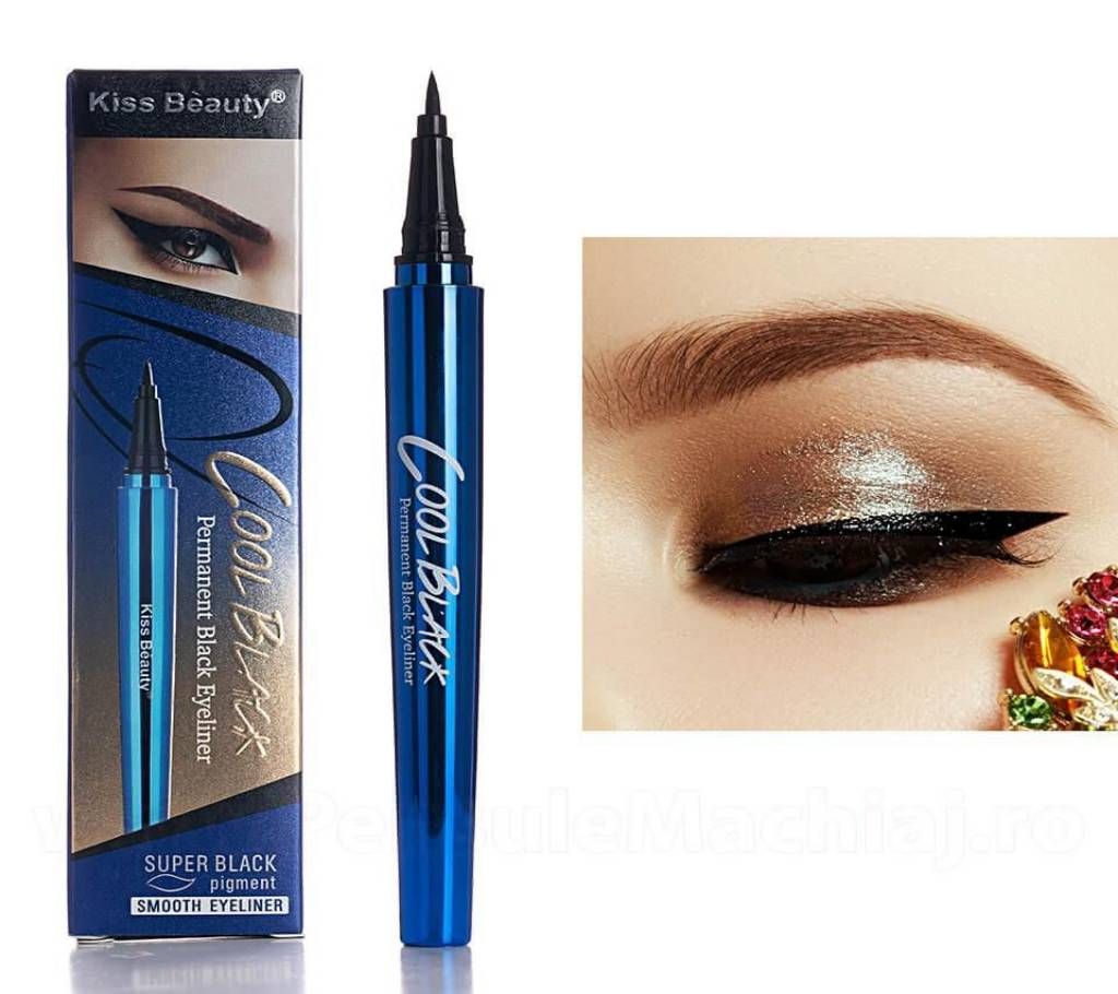 Kiss Beauty Cool Black Permanent Black Eyeliner, China