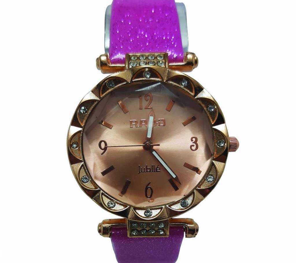 Women Fashion Watch Leather Strap Line Analog Quartz Ladies Wrist Watches