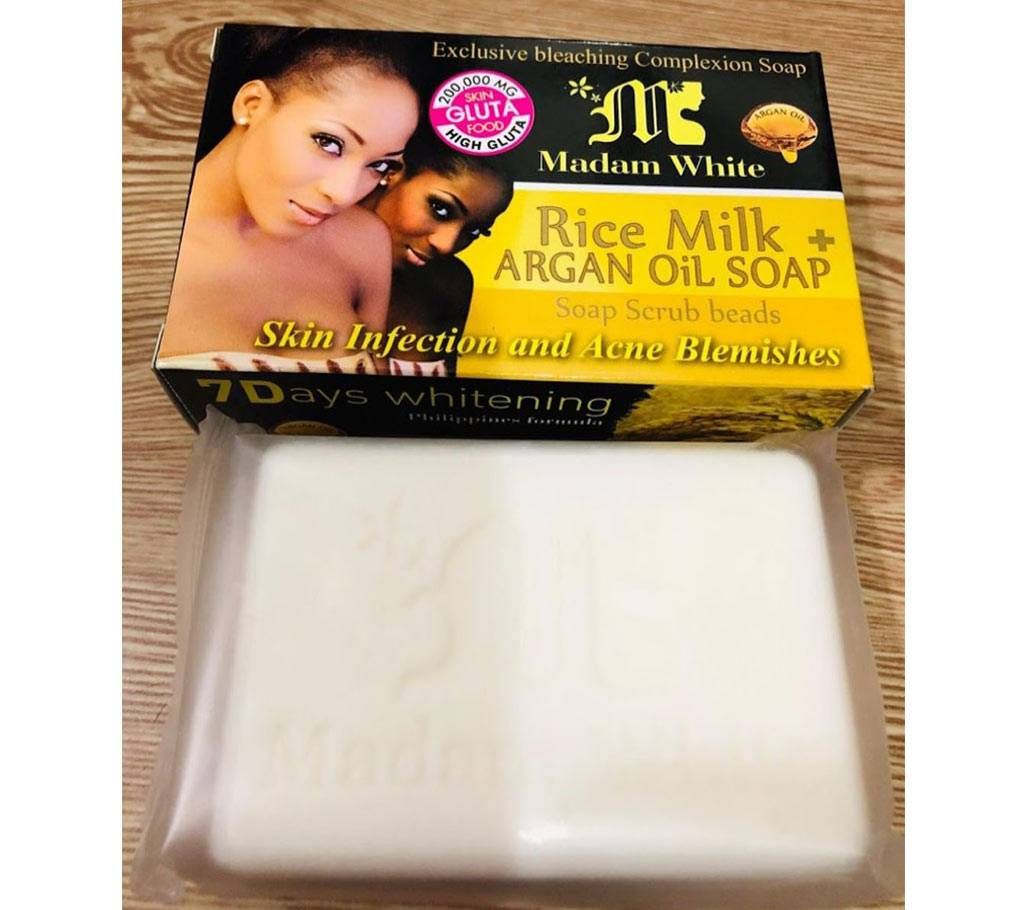 Madam white rice milk argan oil soap-160gm-Thailand 