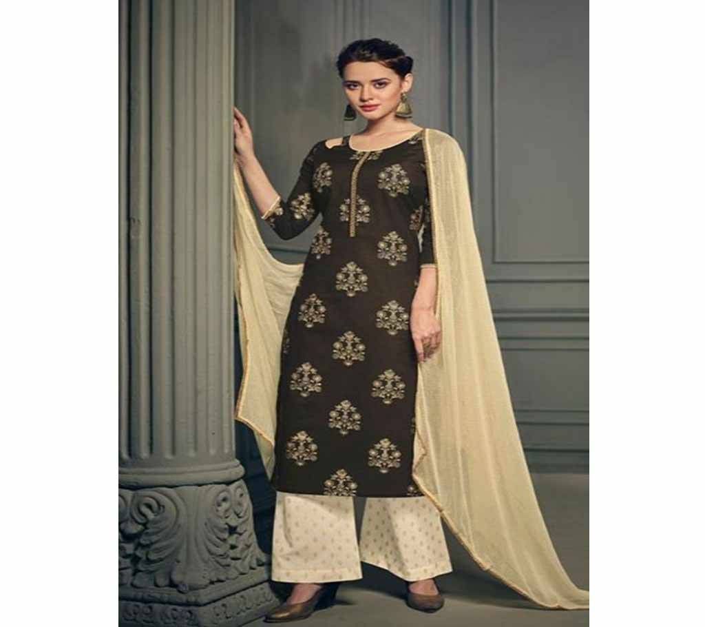 Latest Block Printed 3 piece Salwar Kameez for Women