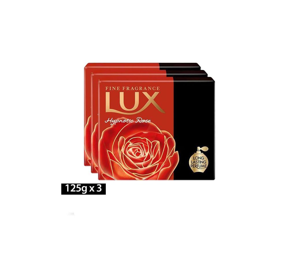 Lux Soap Hypnotic Rose 125g Value Pack 3 pcs Combo