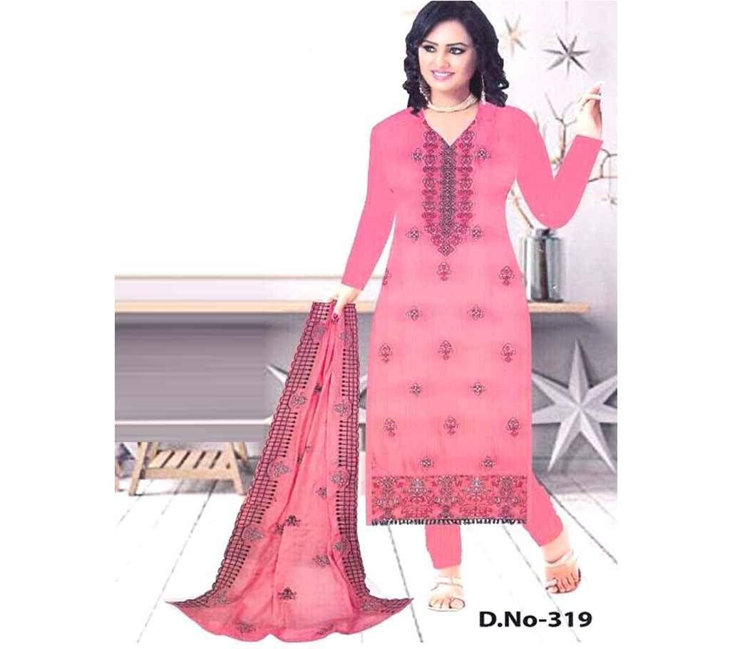 Unstiched , Salowar Kamiz ,Latest with Attractive Design.Pink