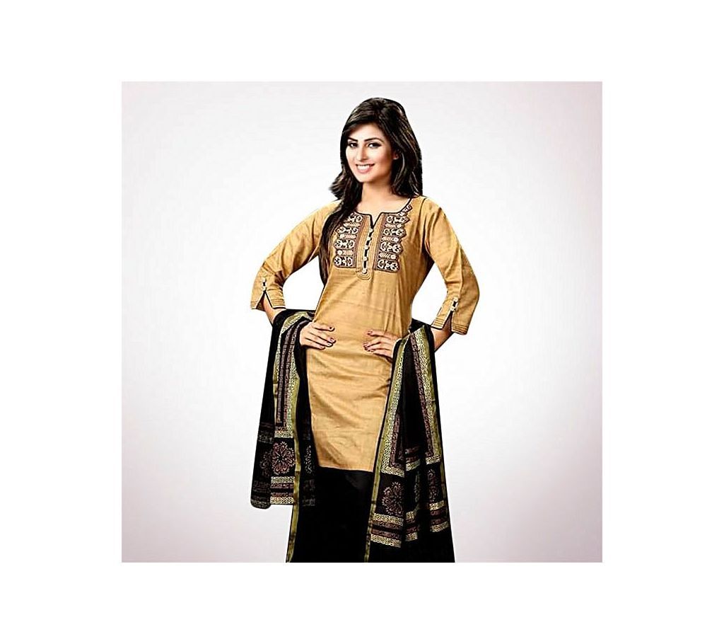 Cotton Un-Stitched Salwar Kameez for Women - Mix 