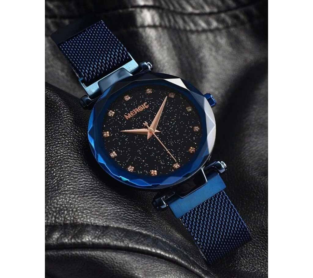 Ladies Blue Magnet Watch