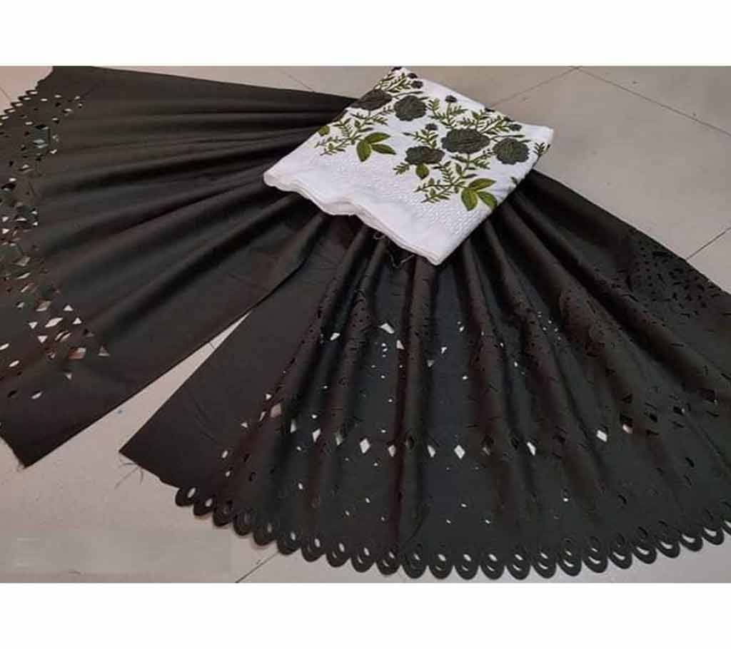 Unstitched PAKISTANI LASAR CUT TWO PIECE SALWAR KAMEEZ-4