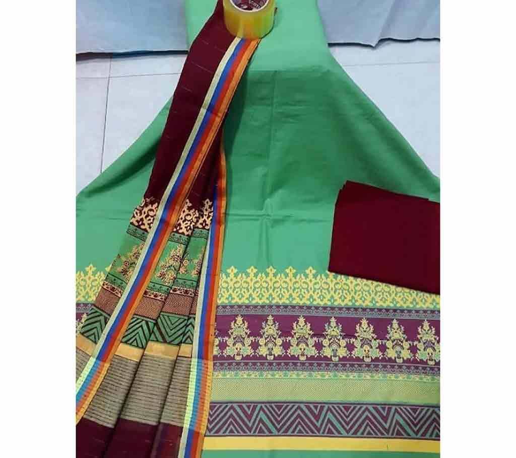 Handloom Tat Skin Print Cotton Shalwar Kameez For women [3pcs]-21