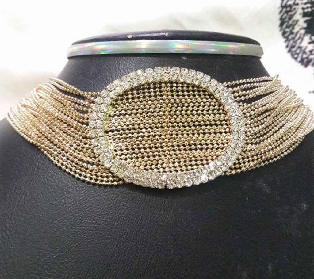 Ladies Stone Setting Choker Necklace