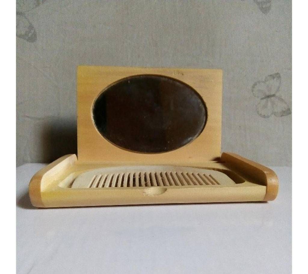 Wooden Makeup Glass