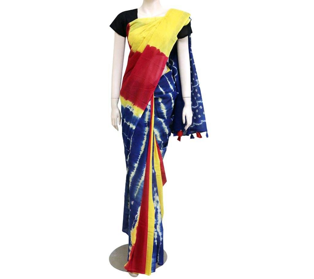 Colorful bexy cotton tiedie sharee