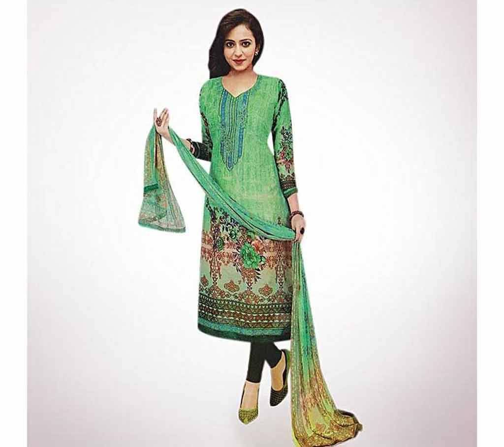 Unstitched Pale Green Embroidery Cotton 3 Piece (Copy)