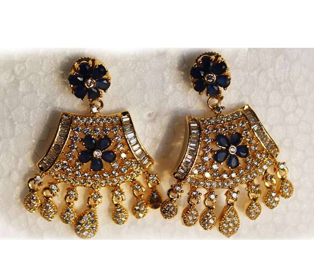 Gold Plated Diamond Cut Ear Ring-290
