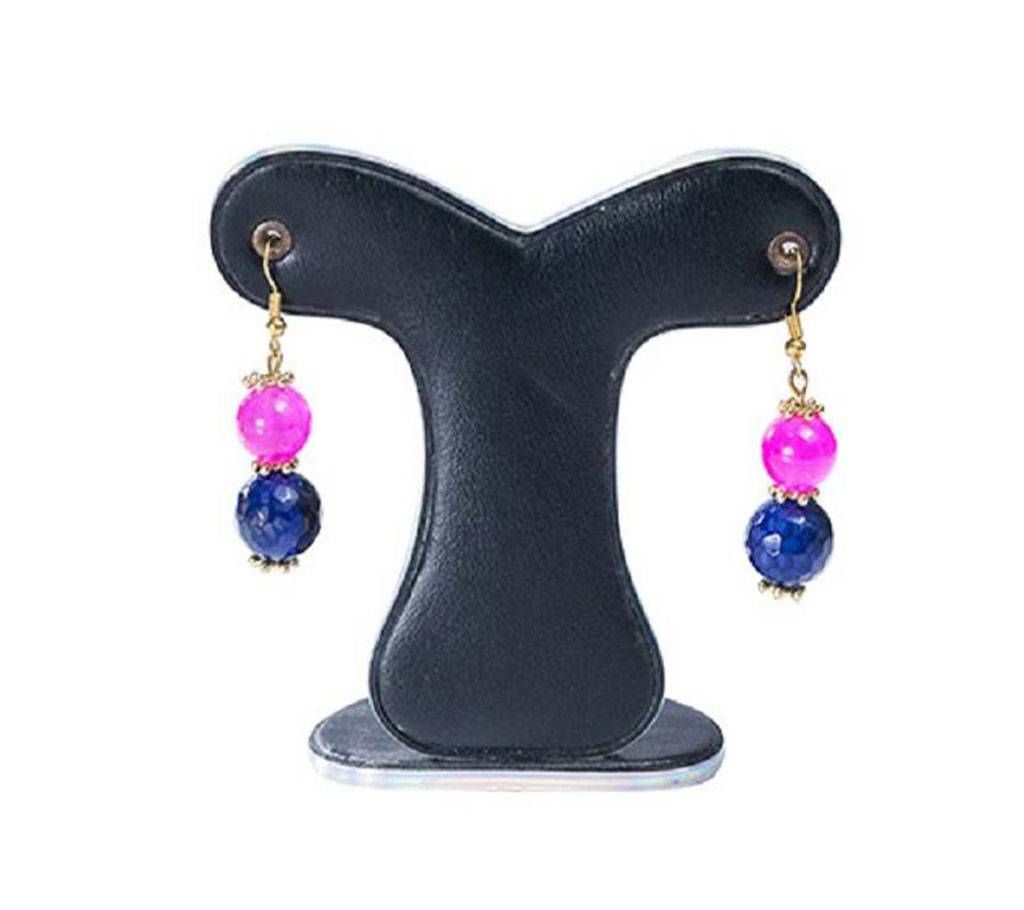 Multi Colour Marble Stone Setting Earring