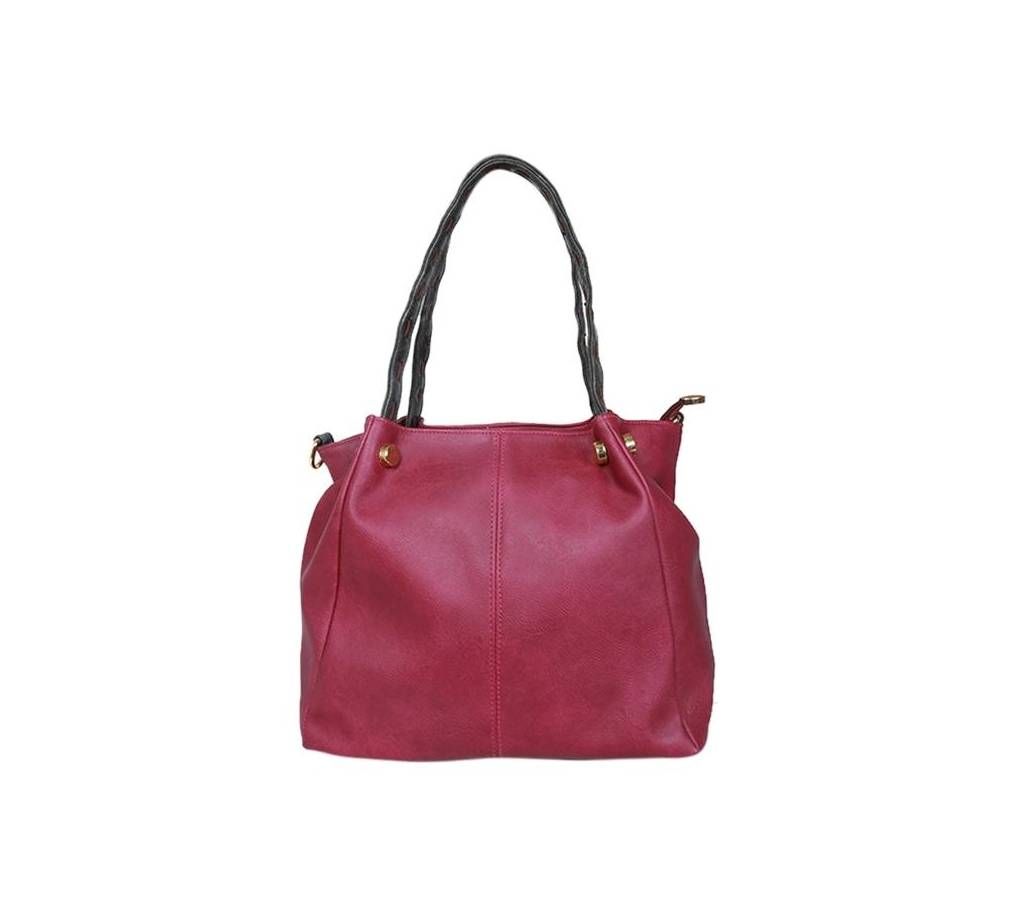 Maroon Artificial Lather Hand Bag for Women