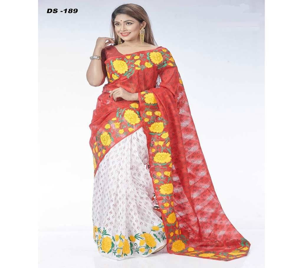 Half Silk Hand-Work Saree