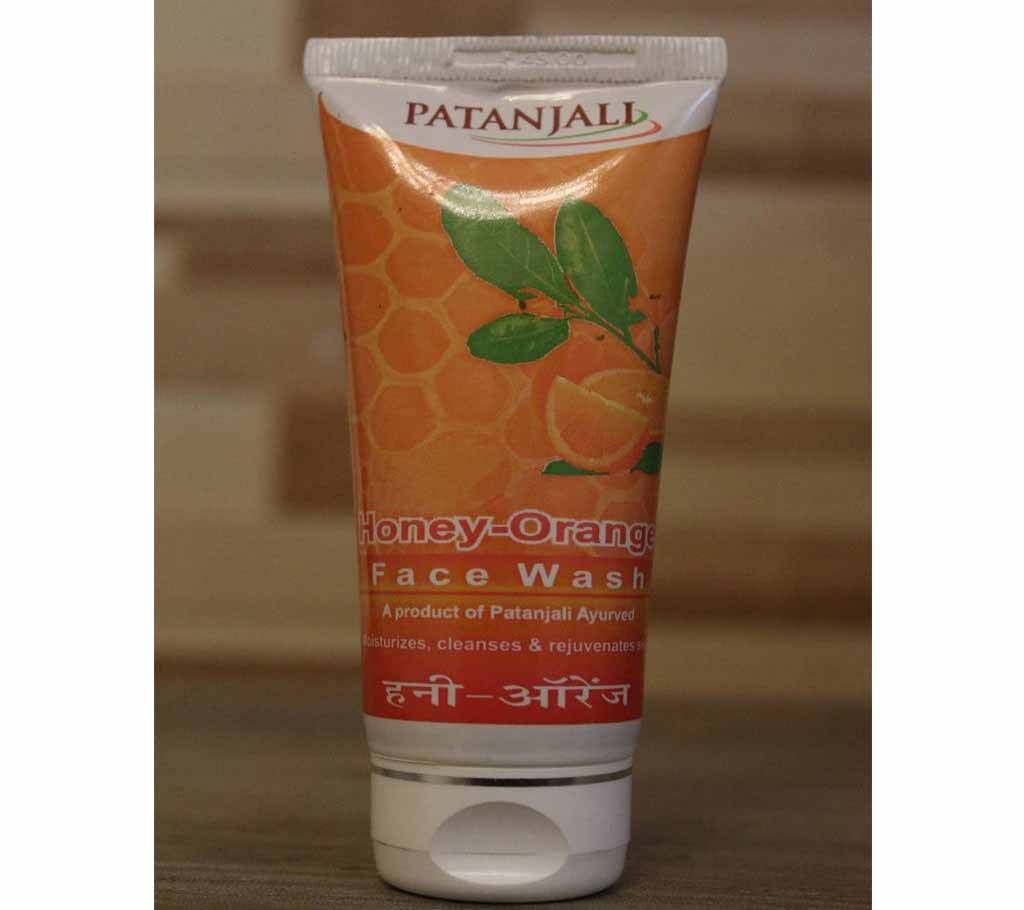PATANJALI HONEY & ORANGE FACE WASH 60mg INDIA .