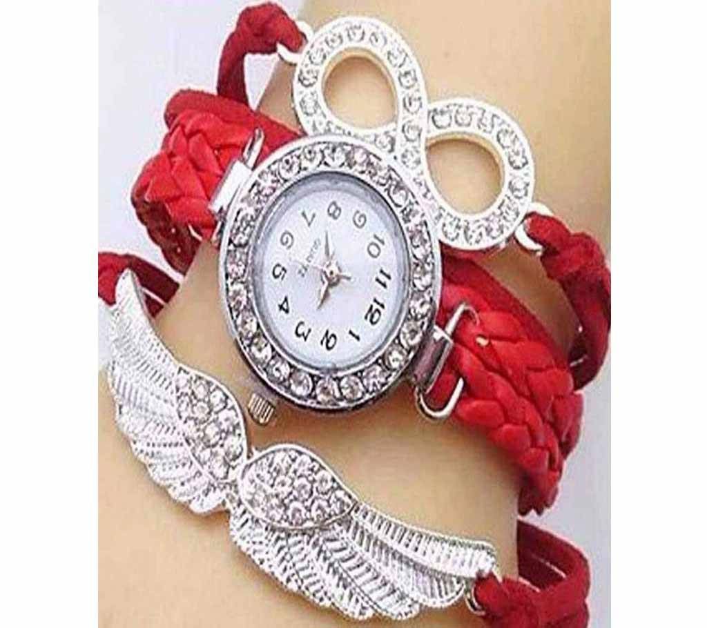 BIRD BRACELET ANALOG WATCH FOR WOMEN-RED