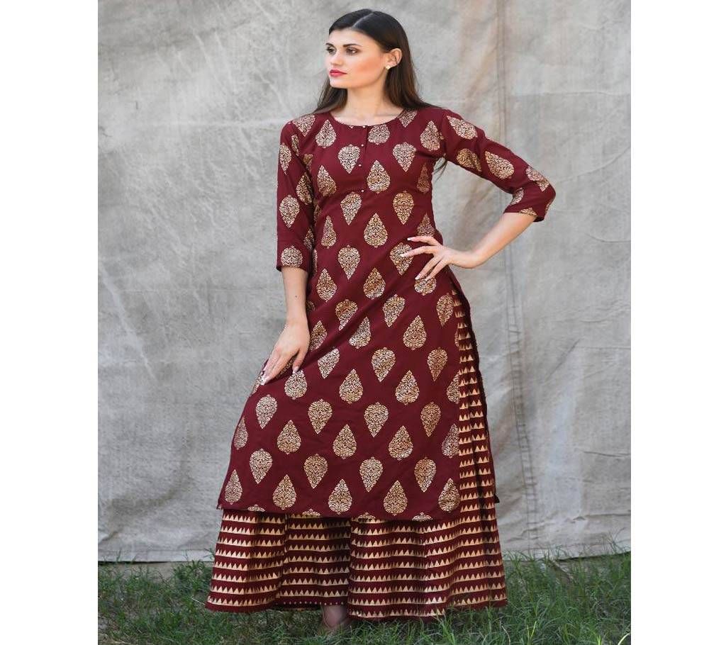 unstiched rajdhani voyel block printed cotton salwar kameez St block-902 Copy