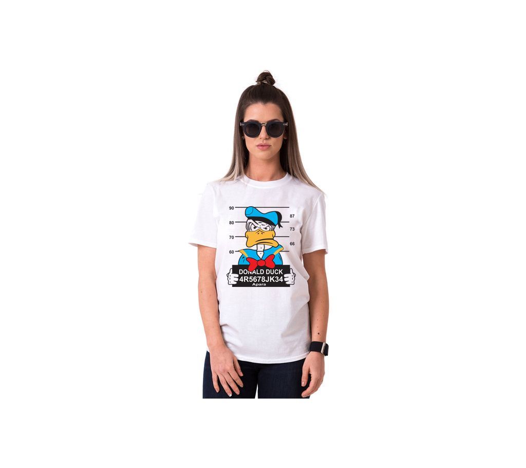 Donald Duck Ladies Half Sleeve Cotton T-Shirt
