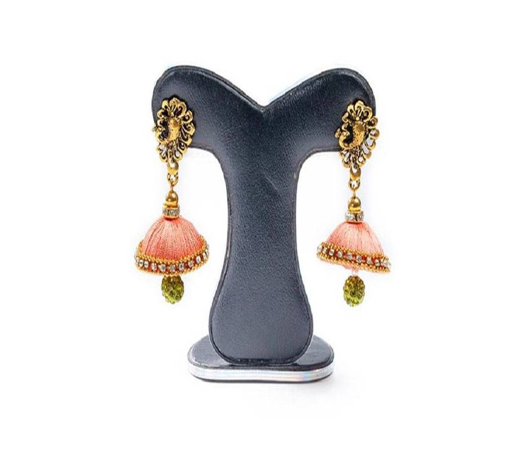 Light Pink Silk Thread Earring