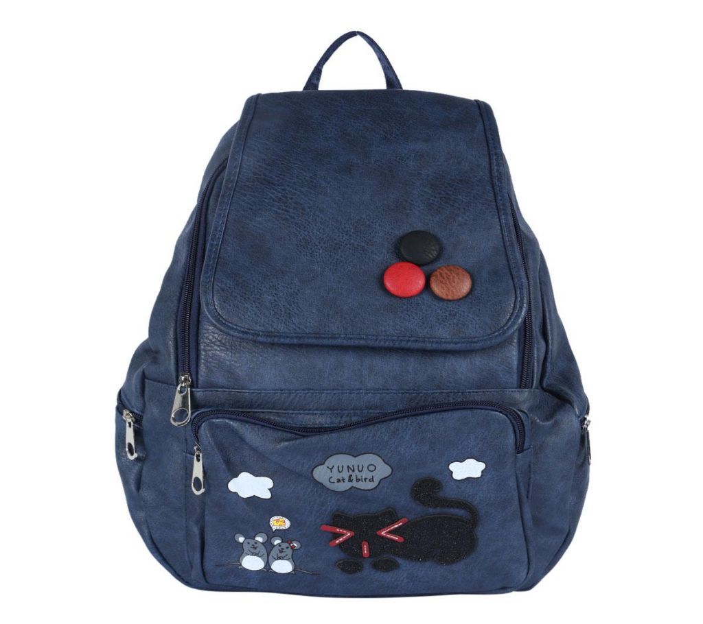 Girls stylish backpack - deep blue