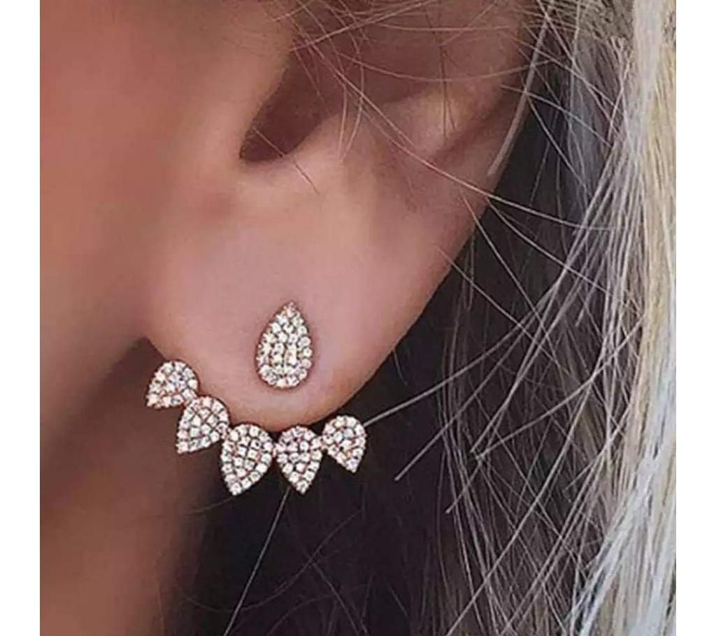 Drop Crystals Stud Earring
