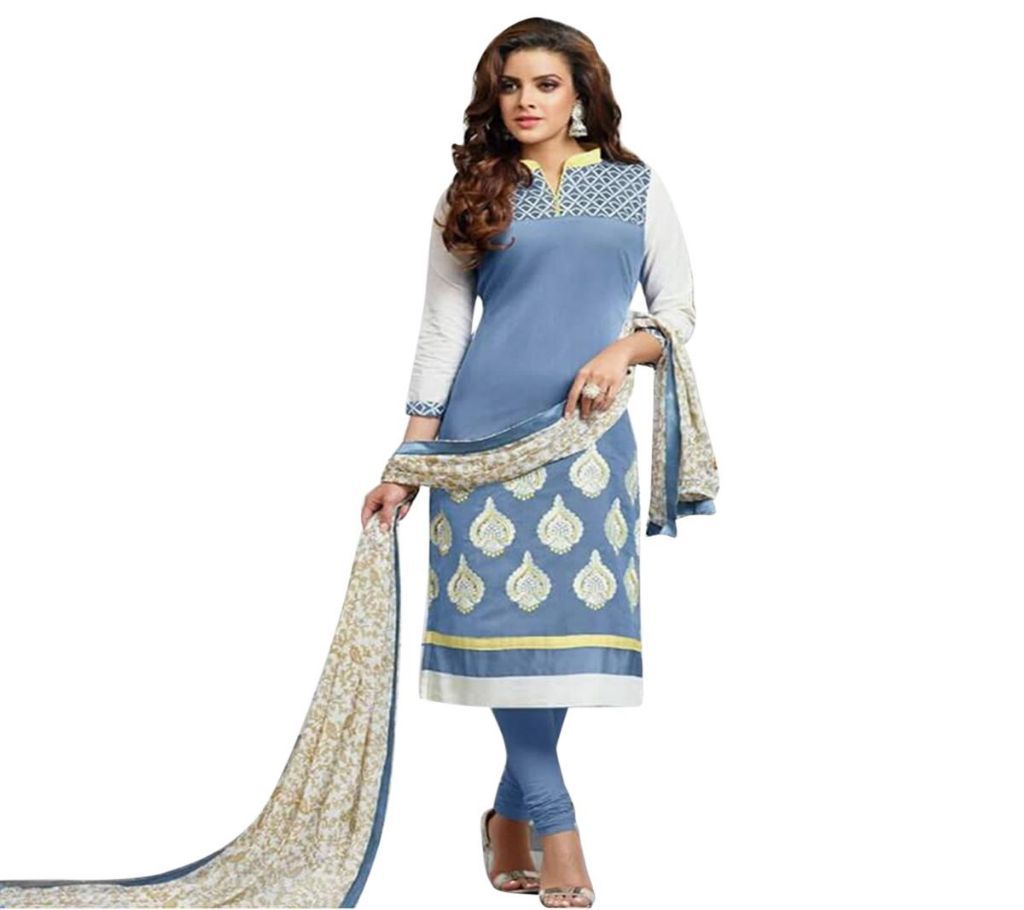 block printed unstitched three pc- copy