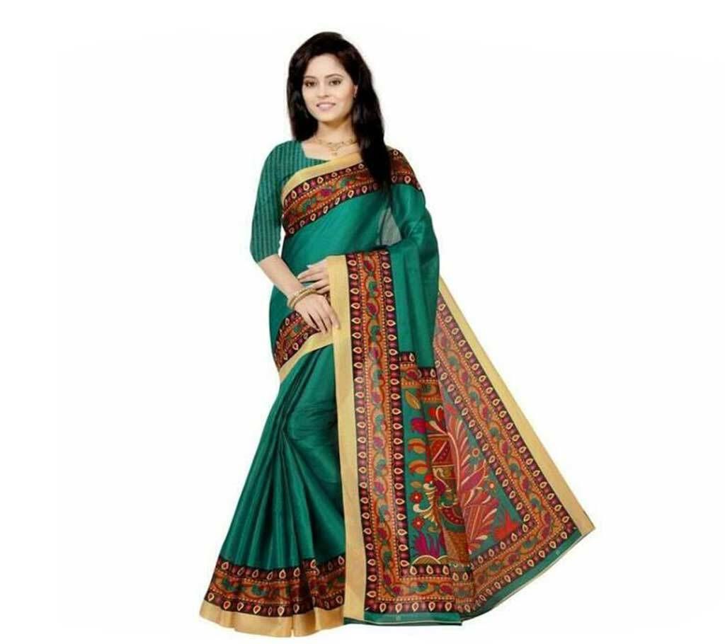 Mayshury silk 18 light sea green with gold and orange mix paar 