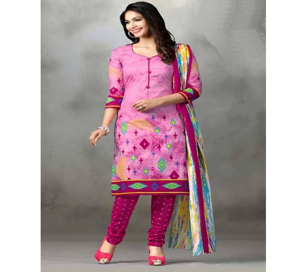 Unstitched Cotton Indian 3pcs Salwar Kamez