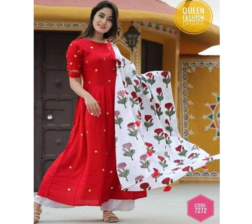 Unstitched Indian Katan 2 pieces