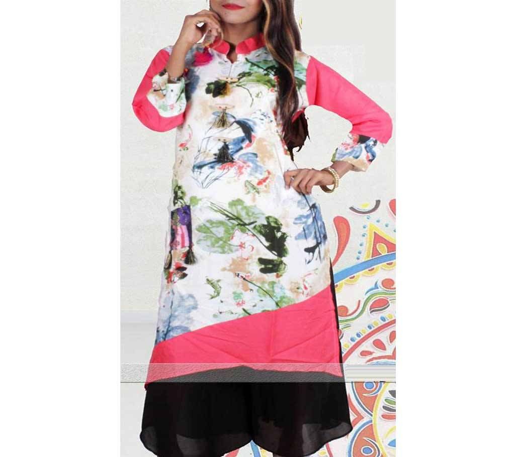 China Linen Wood  Button Dress