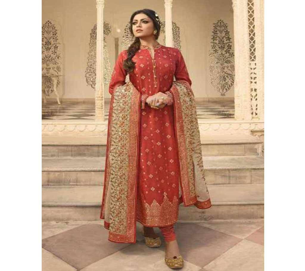 Lt Fabrics Nitya Vol 137 Salwar Suit (ORANGE RED)