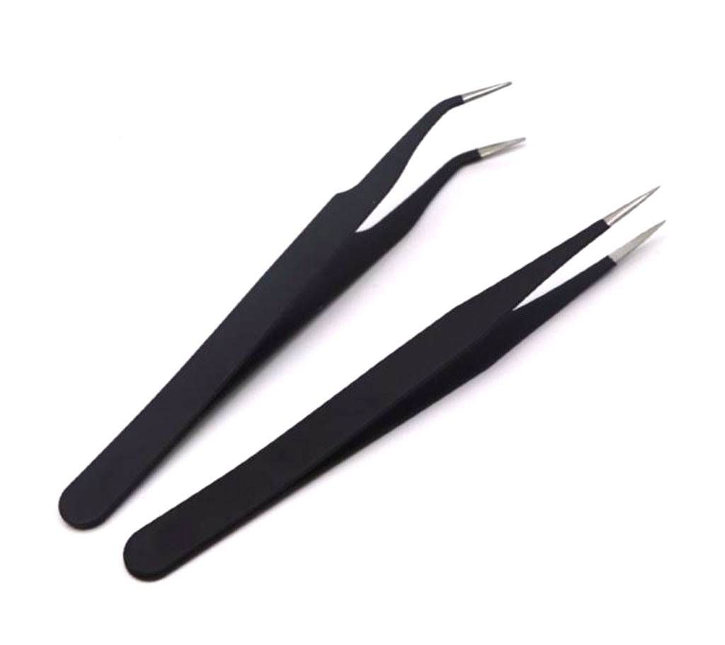 1Set Curved and Straight Nail Art Nail Tweezers Eyelash Extension Picking Acrylic Gel Paillette Nipper Picking Tools