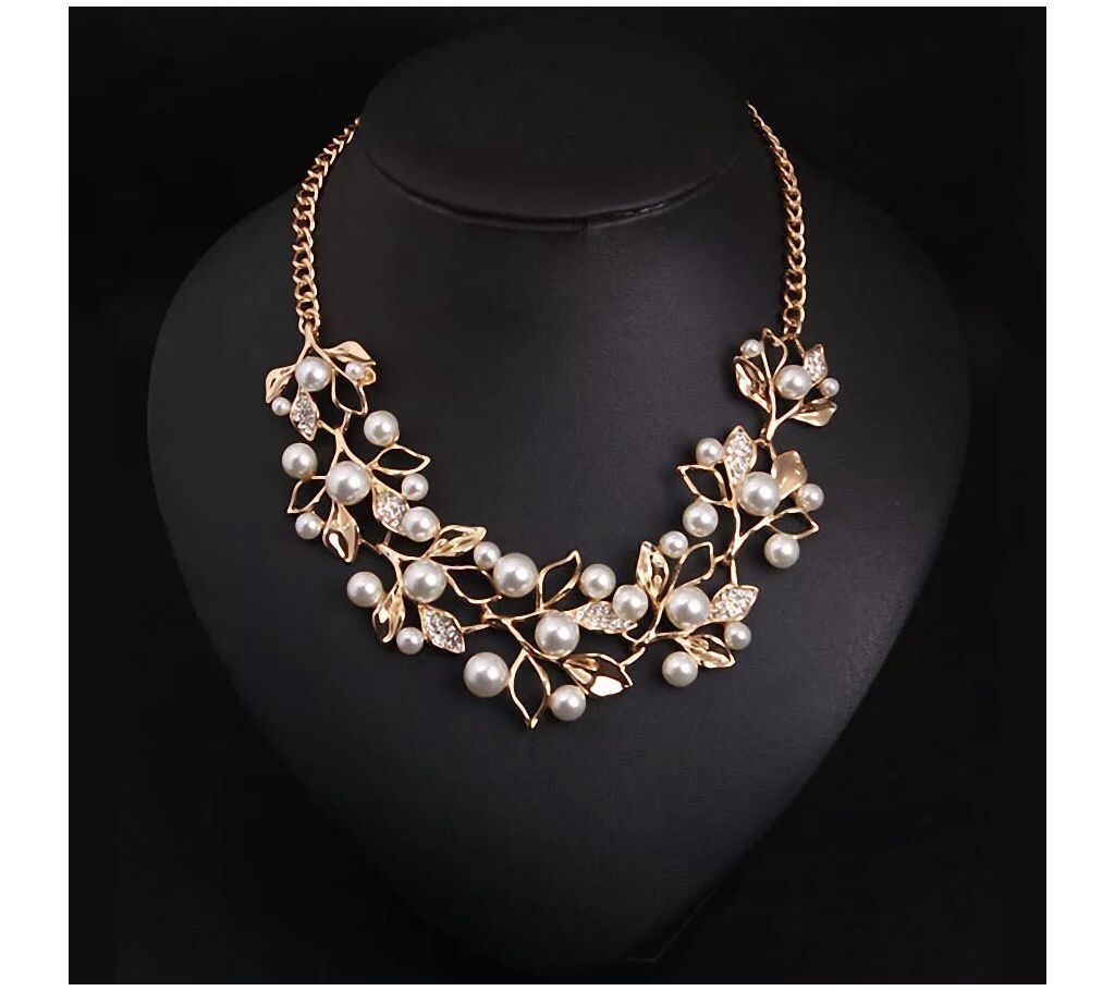 Golden color Ethnic Pearl Necklaces