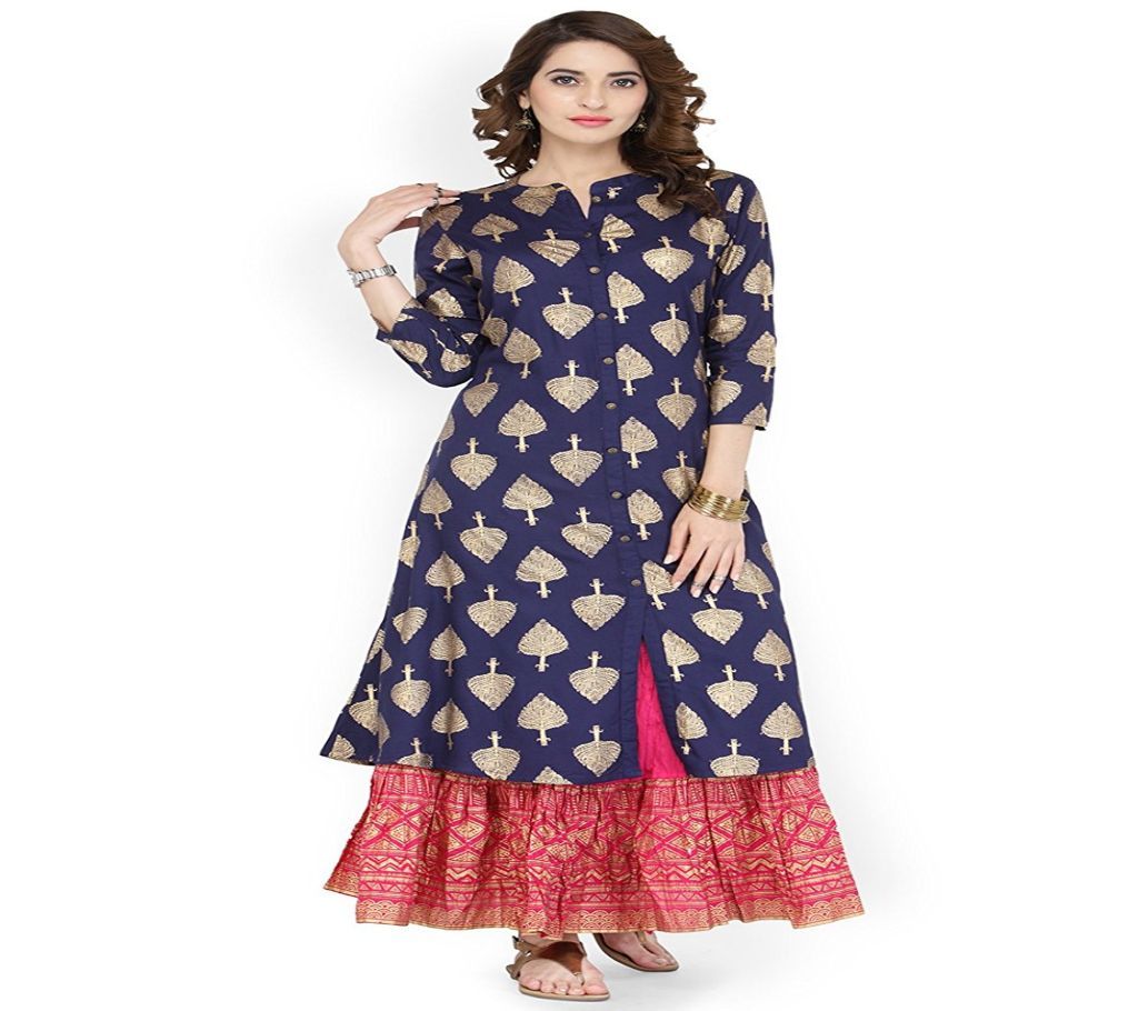 UNSCTICHED BLOCK PRINTED COTTON THREE-PCS