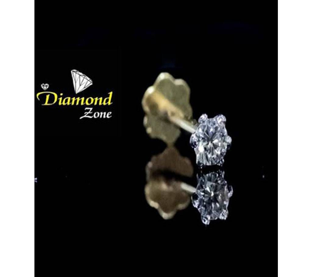 Zero Size 1Stone Diamond Nose Pin