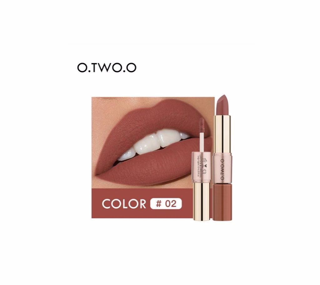 O.TWO.O  2 in 1 Long Lasting Waterproof  Lipstick & Lip Gloss