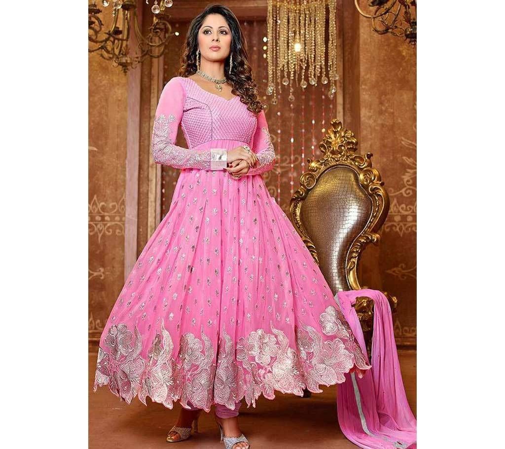 Unstitched replica georgette anarkoli suit
